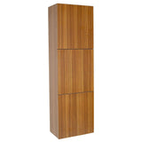 Fresca FST8090TK Fresca Teak Bathroom Linen Side Cabinet w/ 3 Large Storage Areas