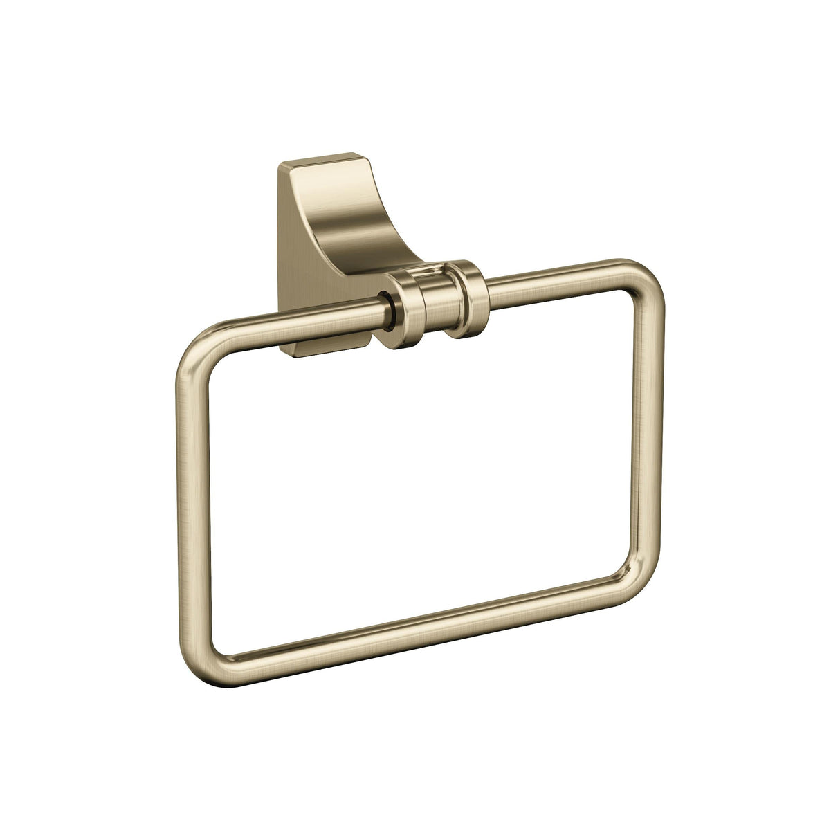 Amerock BH36052BBZ Golden Champagne Towel Ring 5-1/4 in (133 mm) Length Towel Holder Davenport Hand Towel Holder for Bathroom Wall Small Kitchen Towel Holder Bath Accessories
