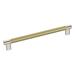 Amerock Cabinet Pull Polished Nickel/Golden Champagne 10-1/16 inch (256 mm) Center-to-Center Esquire 1 Pack Drawer Pull Drawer Handle Cabinet Hardware