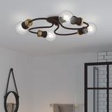 Bromley 4 Light Flush Mount in Bronze with Antique Brass (46384-07)