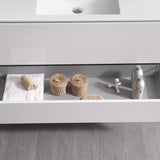 Fresca FCB9248HA-I Fresca Catania 48" Glossy Ash Gray Wall Hung Modern Bathroom Cabinet w/ Integrated Sink