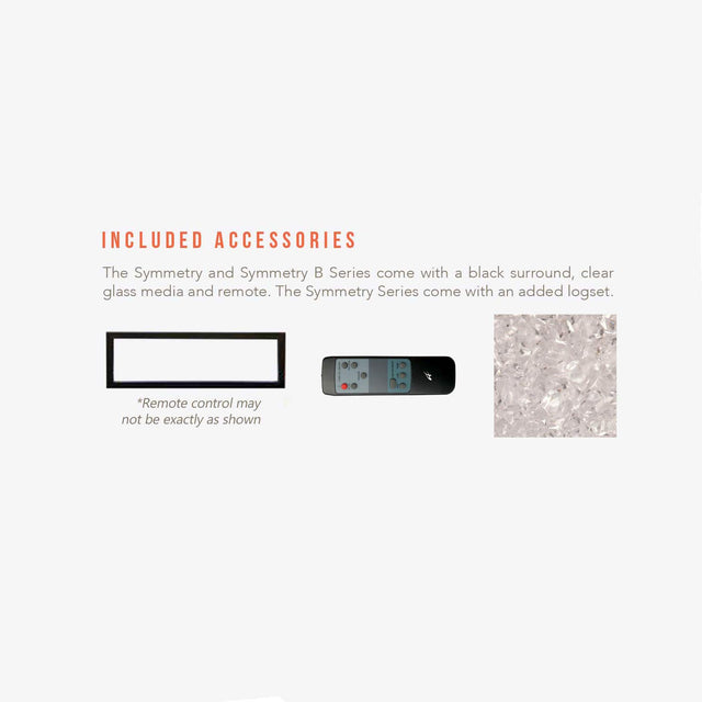 Amantii SYM-50 Symmetry Smart Electric  50" Indoor / Outdoor WiFi Enabled Built In Fireplace, Featuring a MultiFunction Remote Control , Multi Speed Flame Motor and a 10 piece Birch Log Set