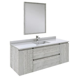 Fresca FVN31-123012ASH Fresca Formosa 54" Wall Hung Modern Bathroom Vanity w/ Mirror in Ash