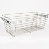 Hardware Resources POB1-162311SN Satin Nickel Closet Pullout Basket with Slides 16"D x 23"W x 11"H