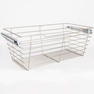 Hardware Resources POB1-162311SN Satin Nickel Closet Pullout Basket with Slides 16