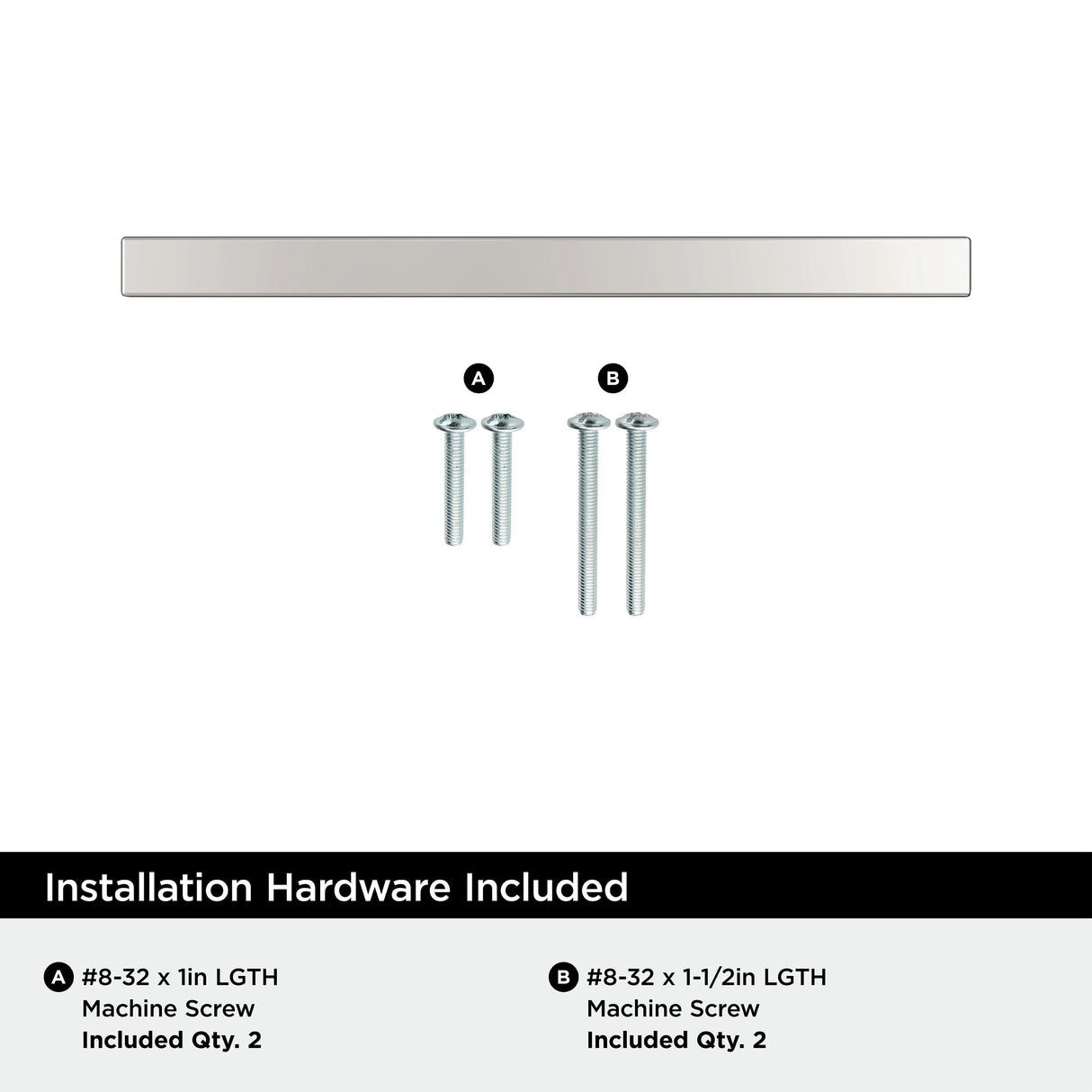 Amerock BP2620326 Polished Chrome Cabinet Pull 3-3/4 inch (96mm) Center-to-Center Cabinet Hardware Cyprus Furniture Hardware Drawer Pull