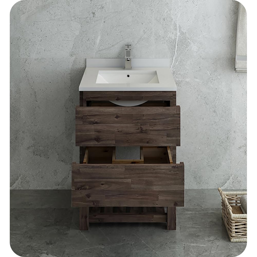 Fresca FCB3124ACA-FS-CWH-U Floor Standing Bath Cabinet