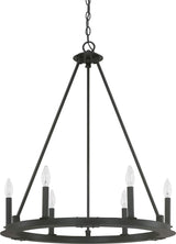 Capital Lighting 4916BI-000 Pearson 6 Light Chandelier Black Iron