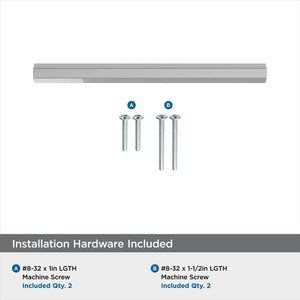 Amerock Cabinet Pull Polished Chrome 3-3/4 inch (96 mm) Center-to-Center Caliber 1 Pack Drawer Pull Cabinet Handle Cabinet Hardware