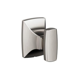 Amerock BH36010G10 Brushed Nickel Single Robe Hook 2-5/8 in. (67 mm) Length Towel Holder Highland Ridge Towel Hook for Bathroom Bathroom Hardware Bath Accessories