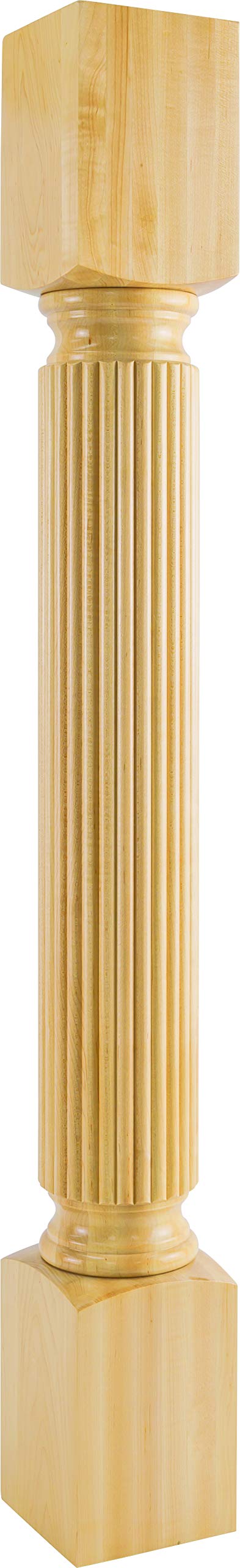 Hardware Resources P1-6-42-WB 6" W x 6" D x 42" H White Birch Turned Post
