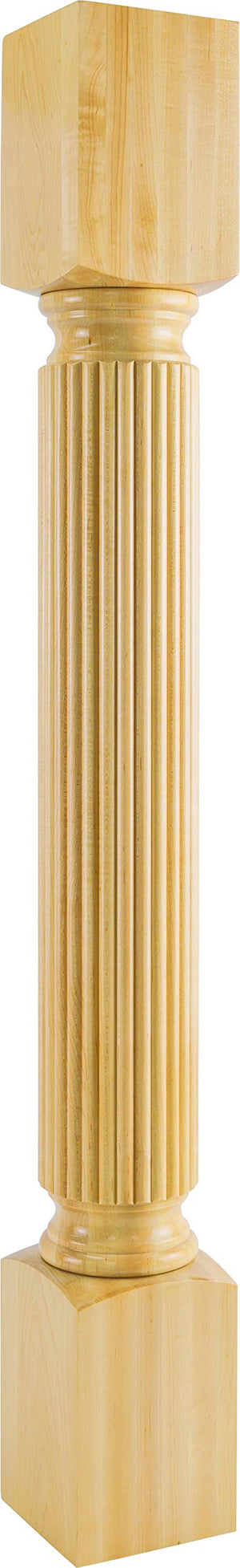 Hardware Resources P1-6-42-WB 6" W x 6" D x 42" H White Birch Turned Post