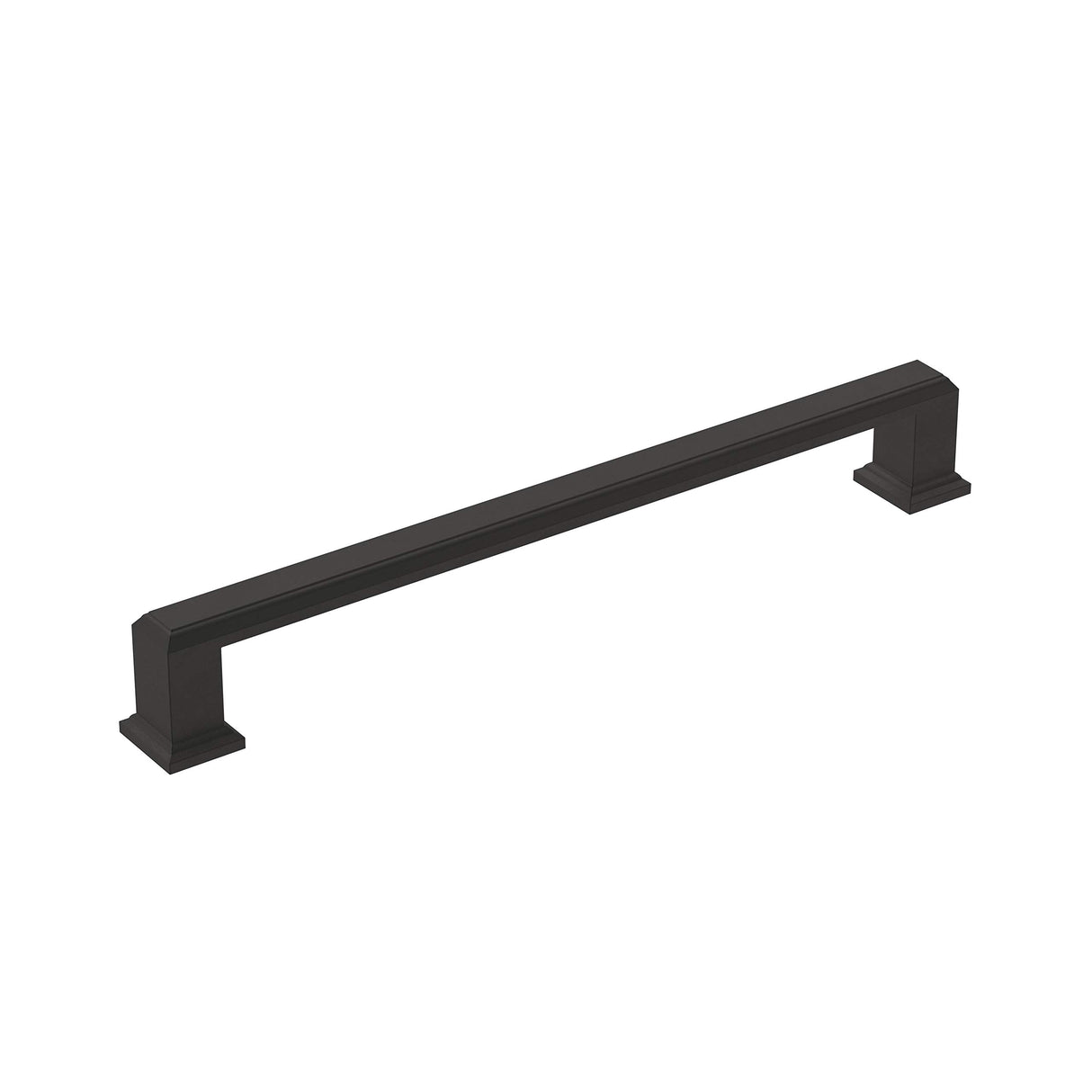 Amerock Cabinet Pull Matte Black 7-9/16 inch (192 mm) Center-to-Center Appoint 1 Pack Drawer Pull Cabinet Handle Cabinet Hardware