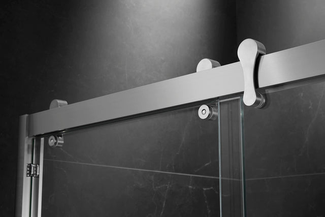 Essence 54'' * 76'' Framed Shower Door (Brushed Nickel)