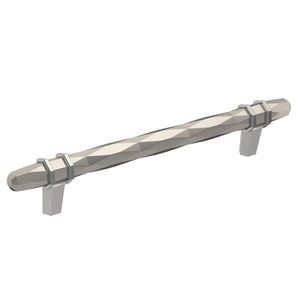 Amerock Cabinet Pull Satin Nickel/Polished Chrome 6-5/16 inch (160 mm) Center-to-Center London 1 Pack Drawer Pull Drawer Handle Cabinet Hardware