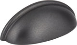 Elements 2981MB 3" Center-to-Center Matte Black Florence Cabinet Cup Pull
