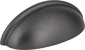 Elements 2981MB 3" Center-to-Center Matte Black Florence Cabinet Cup Pull