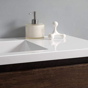 Fresca FVN93-3030RW-D Fresca Lazzaro 60" Rosewood Free Standing Double Sink Modern Bathroom Vanity w/ Medicine Cabinet