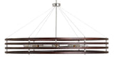 Capital Lighting 439981DN Dalton 8 Light Chandelier Dark Wood and Polished Nickel