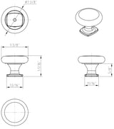 Jeffrey Alexander MO6303SN 1-3/8" Diameter Satin Nickel Belcastel 1 Cabinet Knob
