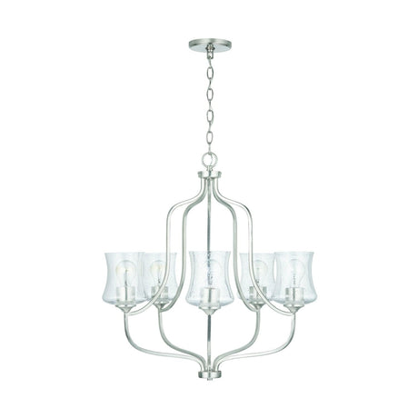 Capital Lighting 439251BN-499 Reeves 5 Light Chandelier Brushed Nickel