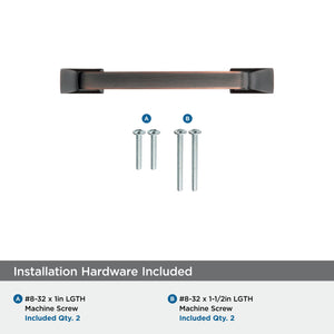 Amerock Cabinet Pull Oil Rubbed Bronze 3 inch (76 mm) Center to Center Westerly 1 Pack Drawer Pull Drawer Handle Cabinet Hardware