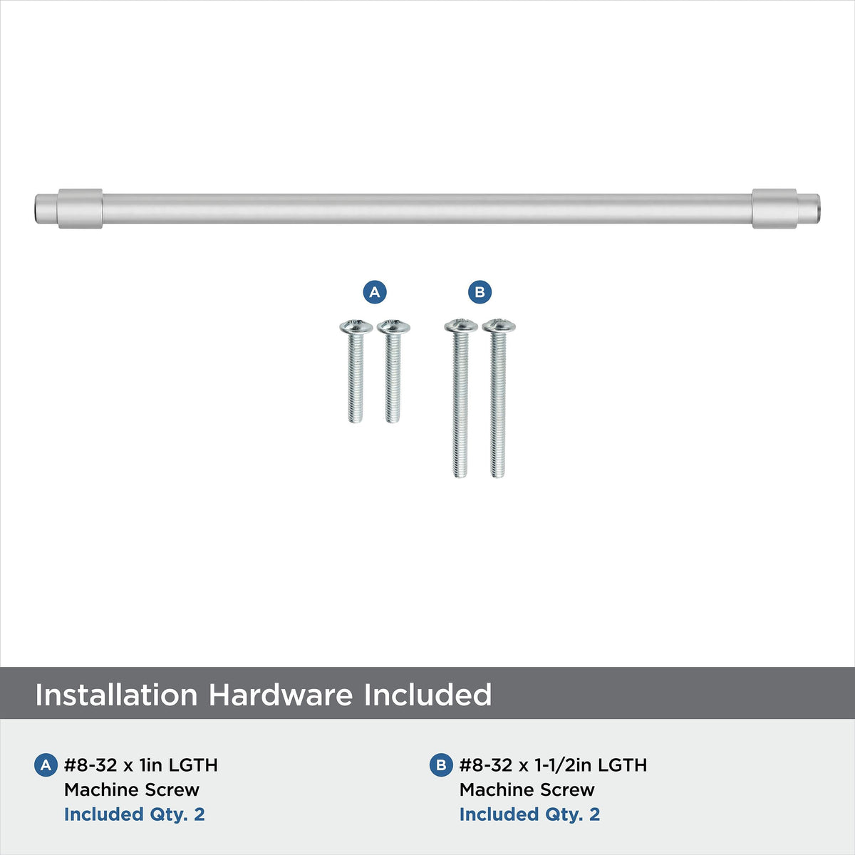 Amerock Cabinet Pull Polished Chrome 8-13/16 inch (224 mm) Center-to-Center Destine 1 Pack Drawer Pull Cabinet Handle Cabinet Hardware