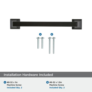 Amerock Cabinet Pull Black Bronze 5-1/16 inch (128 mm) Center to Center Mulholland 1 Pack Drawer Pull Drawer Handle Cabinet Hardware