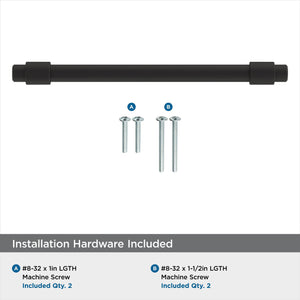 Amerock Cabinet Pull Matte Black 5-1/16 inch (128 mm) Center-to-Center Destine 1 Pack Drawer Pull Cabinet Handle Cabinet Hardware