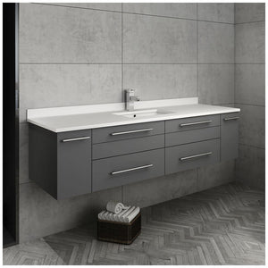 Fresca FCB6160ES-UNS-CWH-U Cabinet with Integrated  Sink