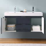 Fresca FCB8348GO-D-I Fresca Valencia 48" Gray Oak Wall Hung Double Sink Modern Bathroom Vanity