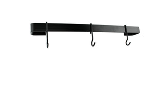 Enclume WR2 BK 30" Classic Wall Rack Utensil Bar w/ 6 Hooks BK