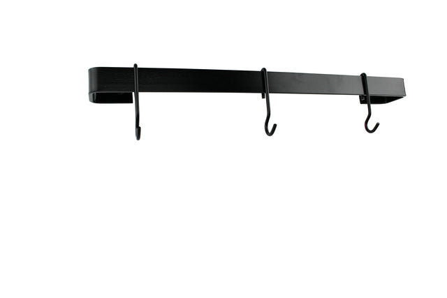 Enclume WR3 BK 36" Classic Wall Rack Utensil Bar w/ 6 Hooks BK