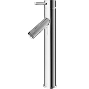 VIGO Grant 12.75 inch H Single Hole Single Handle Bathroom Faucet in Chrome - Vessel Sink Faucet VG03003CH