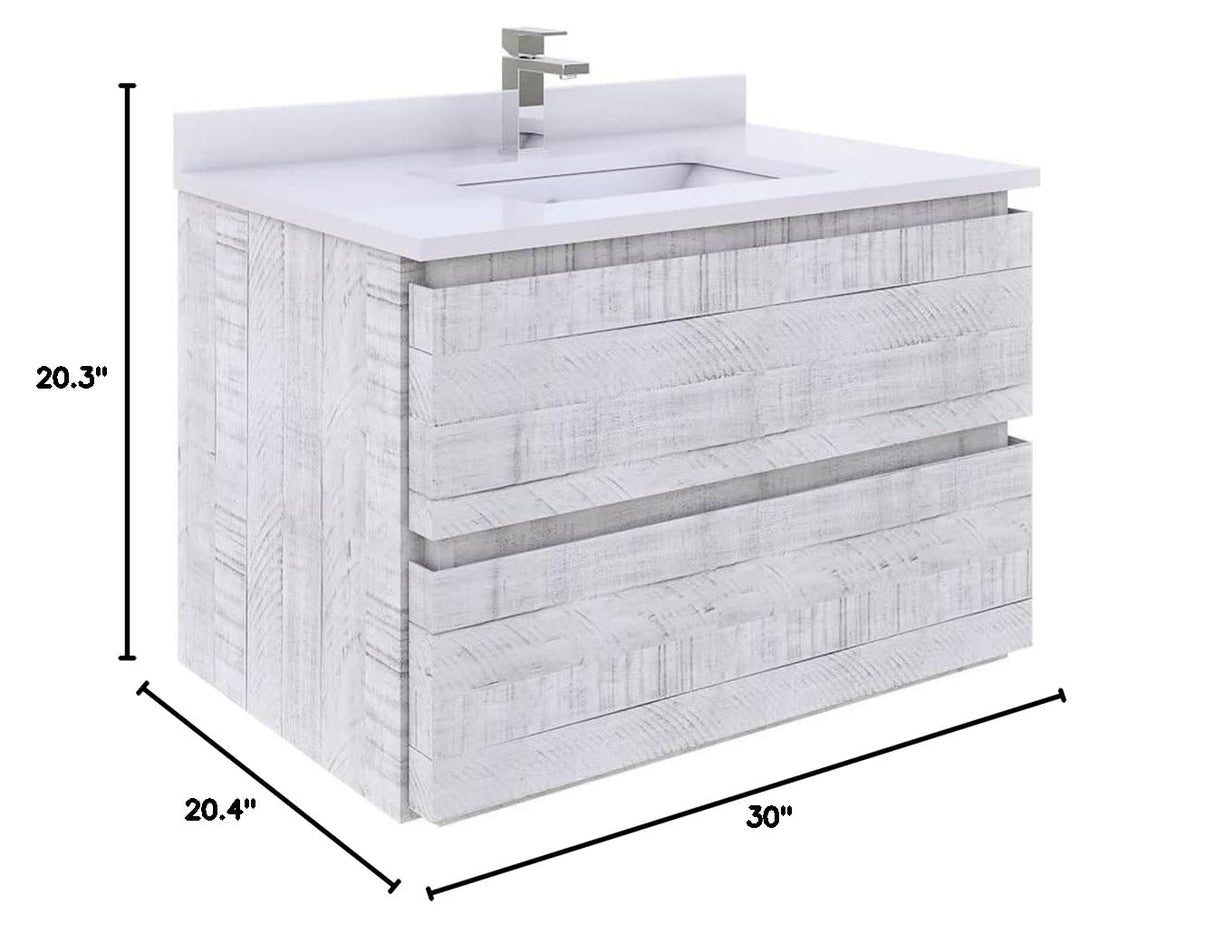 Fresca FCB3130RWH-CWH-U Modern Bathroom Vanity