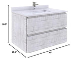 Fresca FCB3130RWH-CWH-U Modern Bathroom Vanity