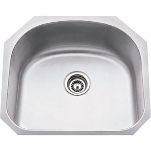 Hardware Resources 861 23-1/4" L x 20-7/8" W x 9" D Undermount 18 Gauge Stainless Steel Single Bowl Sink