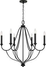 Capital Lighting 441661BI Bentley 6 Light Chandelier Black Iron