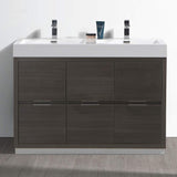 Fresca FCB8448GG-D-I Fresca Valencia 48" Dark Slate Gray Free Standing Double Sink Modern Bathroom Vanity