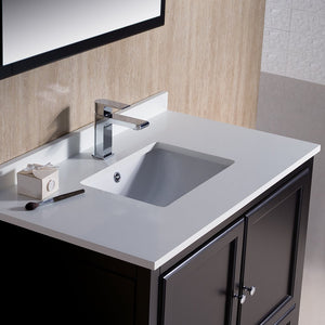 Fresca FVN2036ES Fresca Oxford 36" Espresso Traditional Bathroom Vanity