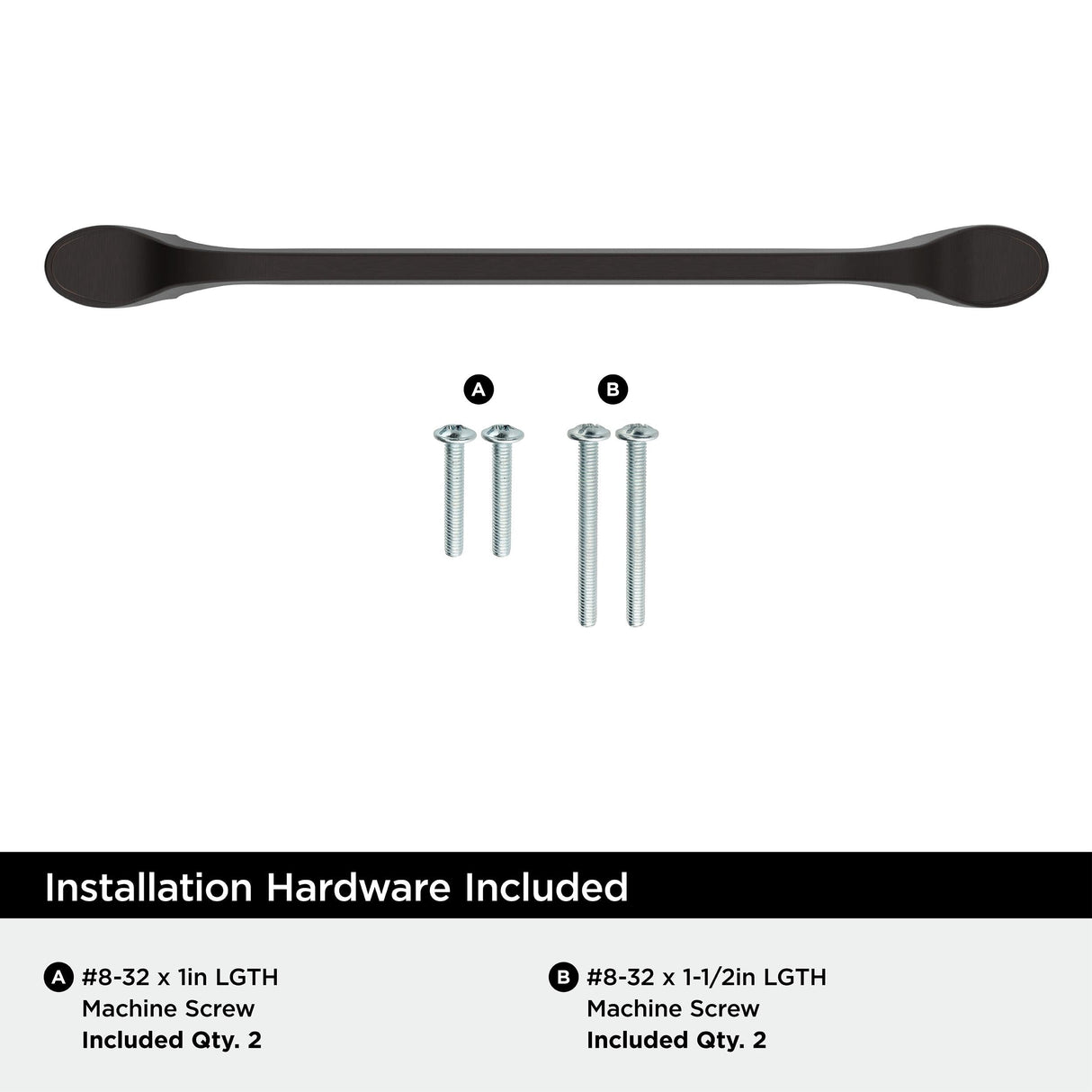Amerock BP21938ORB Oil-Rubbed Bronze Cabinet Pull 6-5/16 inch (160mm) Center-to-Center Cabinet Hardware Ravino Furniture Hardware Drawer Pull