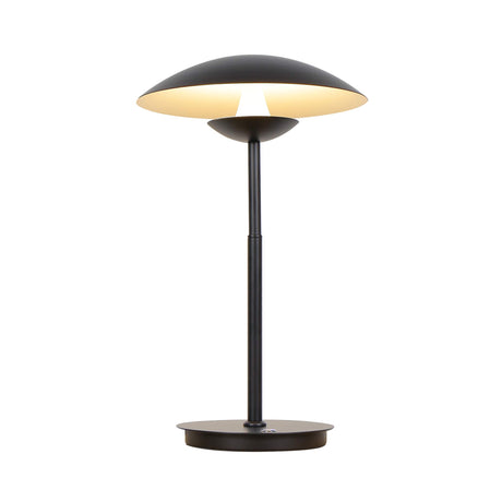 VONN Lighting Rimini VAT6261BL 20" Height Integrated LED Table Lamp with Black Shade in Black, 11.75" L x 11.75" W x 19.5" H