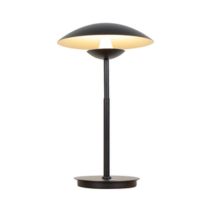 VONN Lighting Rimini VAT6261BL 20" Height Integrated LED Table Lamp with Black Shade in Black, 11.75" L x 11.75" W x 19.5" H
