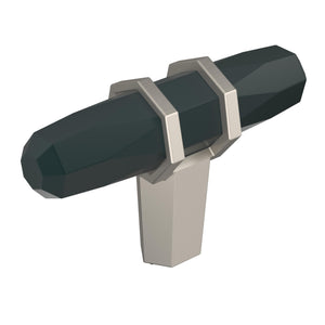 Amerock Cabinet Knob Black Bronze/Satin Nickel 2-1/2 inch (64 mm) Length London 1 Pack Drawer Knob Cabinet Hardware