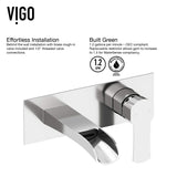 VIGO VGT963 13.88" L -21.25" W -3.13" H Handmade Countertop White Matte Stone Rectangle Vessel Bathroom Sink Set in Matte White Finish with Chrome Single-Handle Wall Mount Faucet and Pop Up Drain