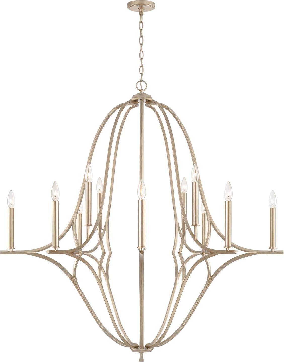 Capital Lighting 450001BS Claire 12 Light Chandelier Brushed Champagne