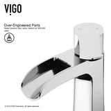 VIGO Paloma 6.75 inch H Single Hole Single Handle Single Hole Bathroom Faucet in Chrome - Bathroom Sink Faucet VG01041CH