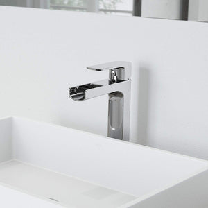 VIGO Amada 10.375 inch H Single Hole Single Handle Bathroom Faucet in Chrome - Vessel Sink Faucet VG03026CH