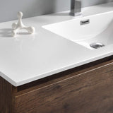Fresca FCB9348RW-I Fresca Lazzaro 48" Rosewood Free Standing Modern Bathroom Cabinet w/ Integrated Sink