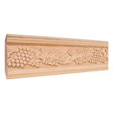 Hardware Resources HCM07CH 1-1/8" D x 4-3/4" H Cherry Acanthus & Grape Hand Carved Moulding